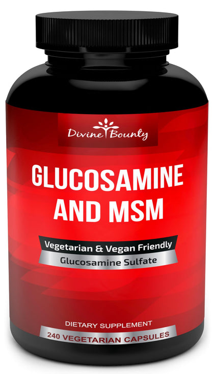 Divine Bounty Glucosamine Sulfate 2000mg capsules front view