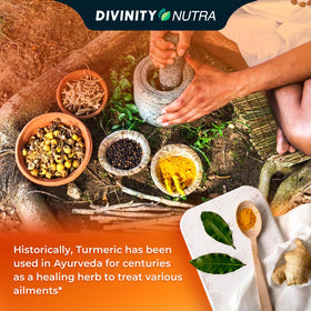 Divinity Nutra Turmeric Curcumin 1400mg with measuring spoon