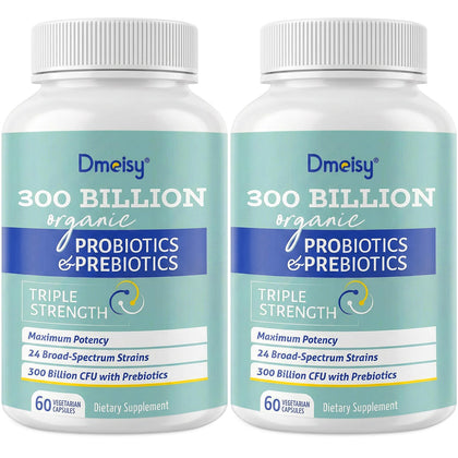 Dmeisy Probiotics 300 Billion CFU front view of the bottle