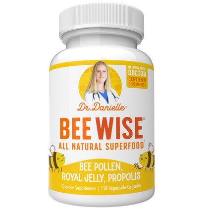 Doctor Danielle Bee Wise Bee Pollen Supplement front view