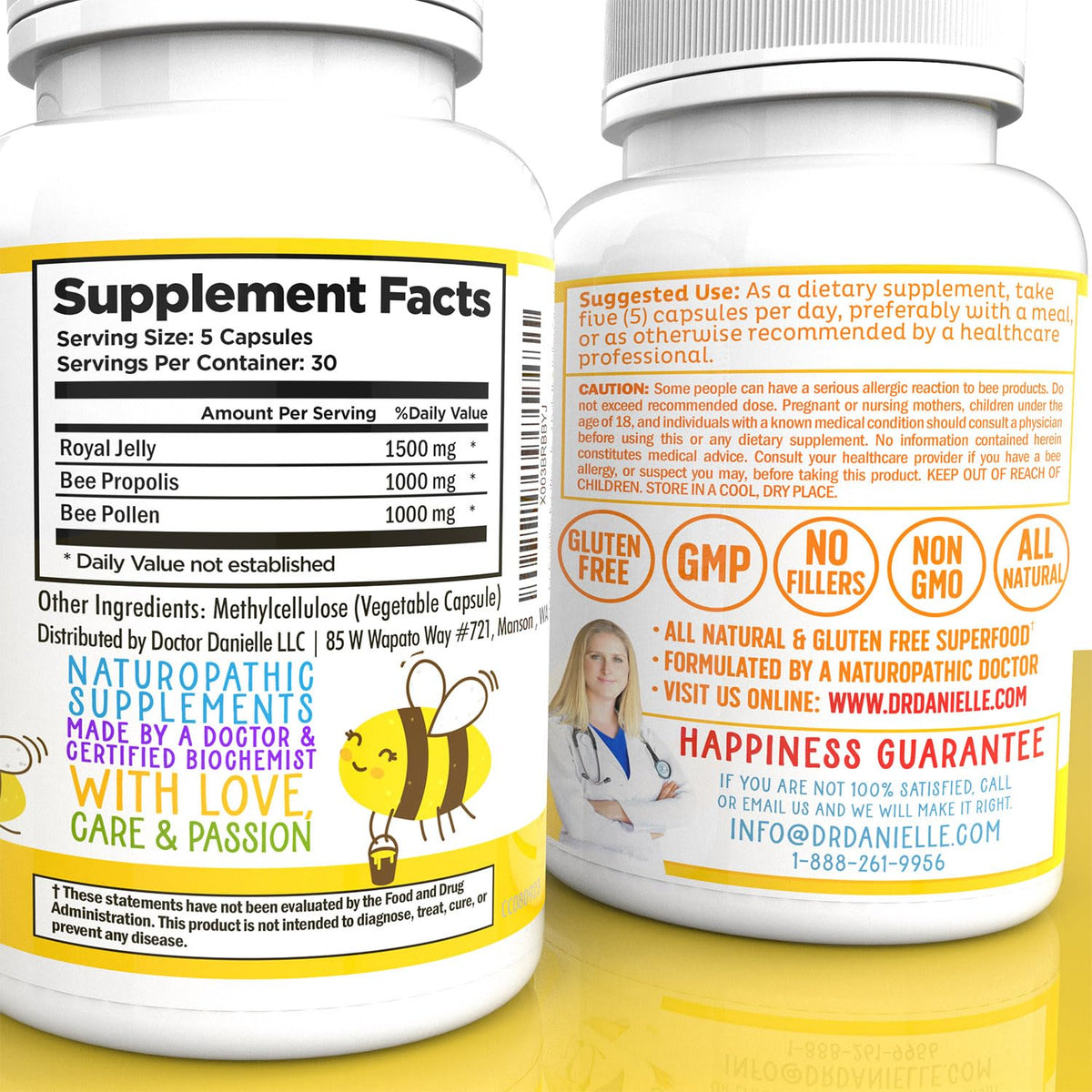 Doctor Danielle Bee Wise Bee Pollen Supplement ingredients list