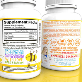 Doctor Danielle Bee Wise Bee Pollen Supplement ingredients list