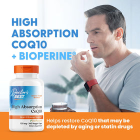 Doctor's BEST CoQ10 Supplement 100mg capsule close-up