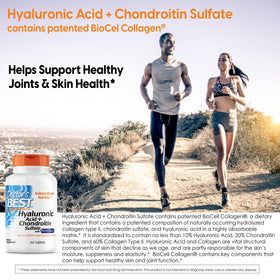 Doctor's BEST Hyaluronic Acid with Chondroitin Sulfate 60 Tablets side view