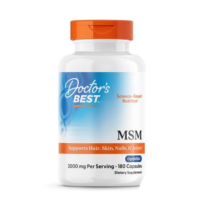 Doctor's BEST MSM Supplement Capsules 3000 mg front view
