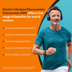 Doctor's Recipes Glucosamine Chondroitin MSM Turmeric 240 Tablets back view