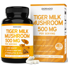 DORADO NUTRITION Tiger Milk Mushroom Supplement 120 capsules front view