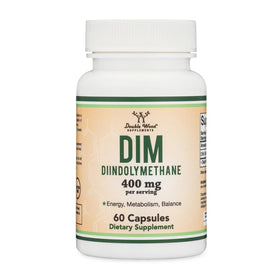 Double Wood DIM 400mg supplement bottle front view