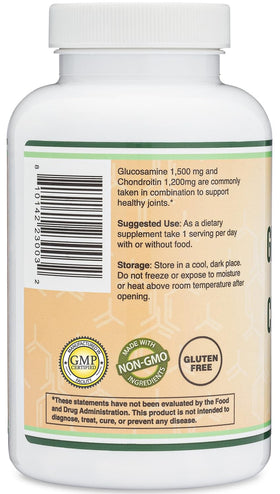Double Wood Glucosamine Chondroitin tablets in hand