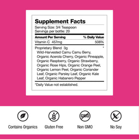Dr. Schulze's Super-C Plus ingredients list on packaging