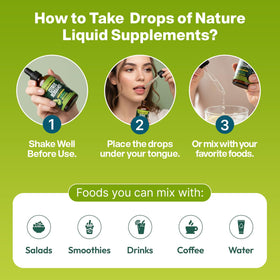 Drops Of Nature Citrus Bergamot Extract Liquid Supplement 60 mL on a kitchen counter