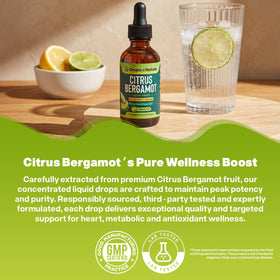 Drops Of Nature Citrus Bergamot Extract Liquid Supplement 60 mL with measuring spoon