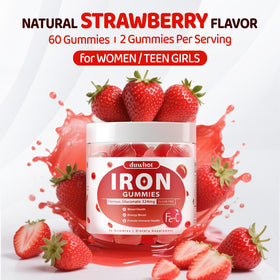 duwhot Iron Gummies bottle with a measuring spoon
