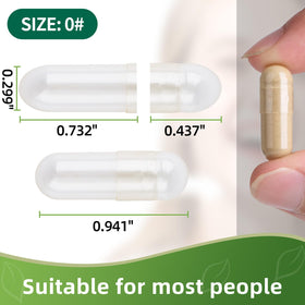 EaccoViigr Size 0 Empty Capsules with micro spoon and gloves