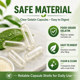 EaccoViigr Size 2 gelatin empty capsules filled with herbs