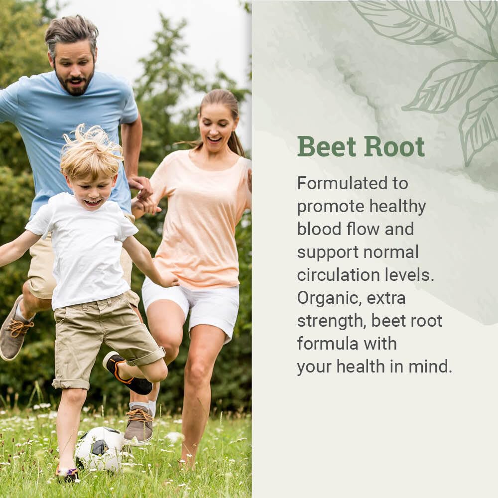 Earth Harmony Naturals Organic Beet Root Capsules 1200 mg side view