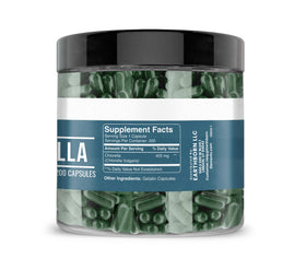 Earthborn Elements Chlorella 200 Capsules side view