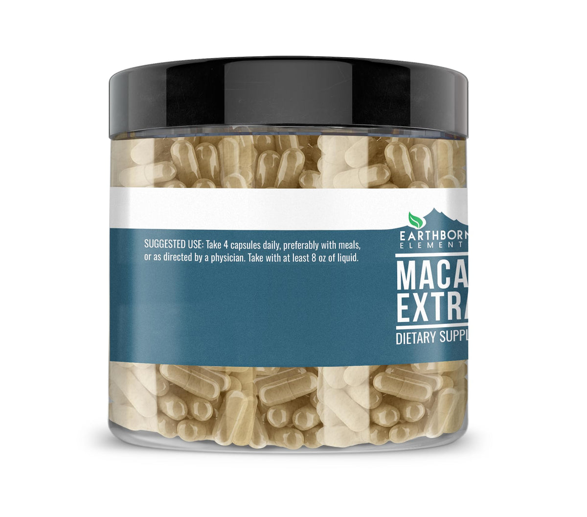 Earthborn Elements Maca Root Extract 200 Capsules bottle with label
