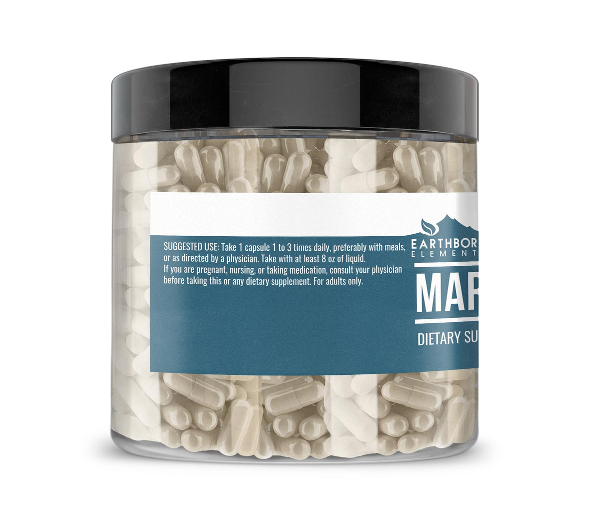Earthborn Elements Marshmallow Root Capsules close-up of the capsules