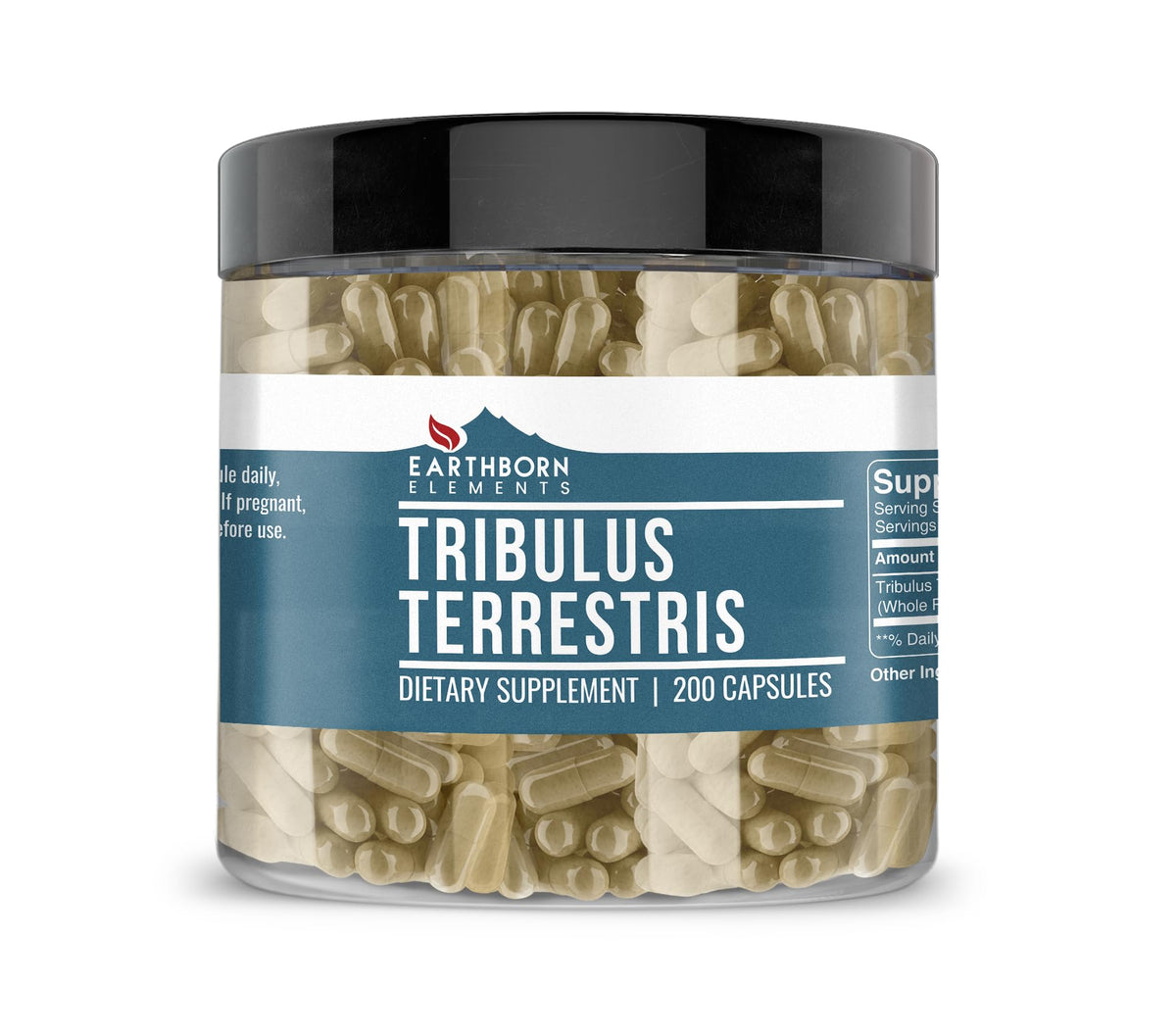 Earthborn Elements Tribulus Terrestris 200 Capsules front view