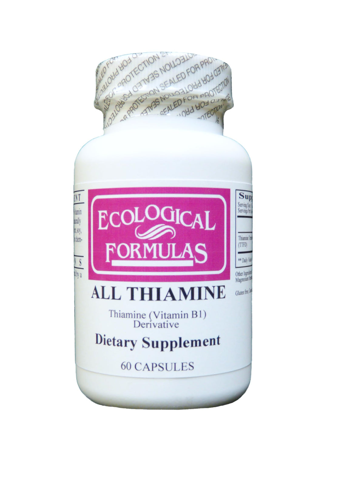 Ecological Formulas Allithiamine 50 mg 60 Capsules front view