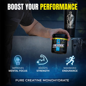 eFlow Nutrition Micronized Creatine Monohydrate Powder serving scoop