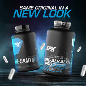 EFX Sports Kre-Alkalyn Pro capsule bottle side view