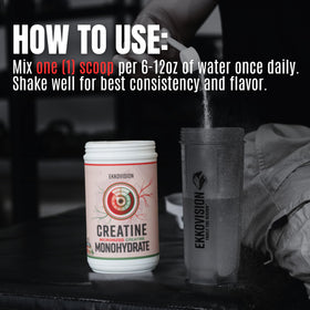Ekkovision Creatine Monohydrate Powder Pineapple Paradise scoop