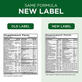 EMERALD LABS Men's 45 Plus 1-Daily Multi 60 Capsules on wooden background
