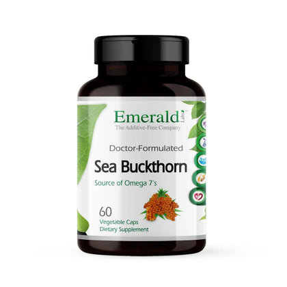 EMERALD LABS Sea Buckthorn 60 Vegetable Capsules front view