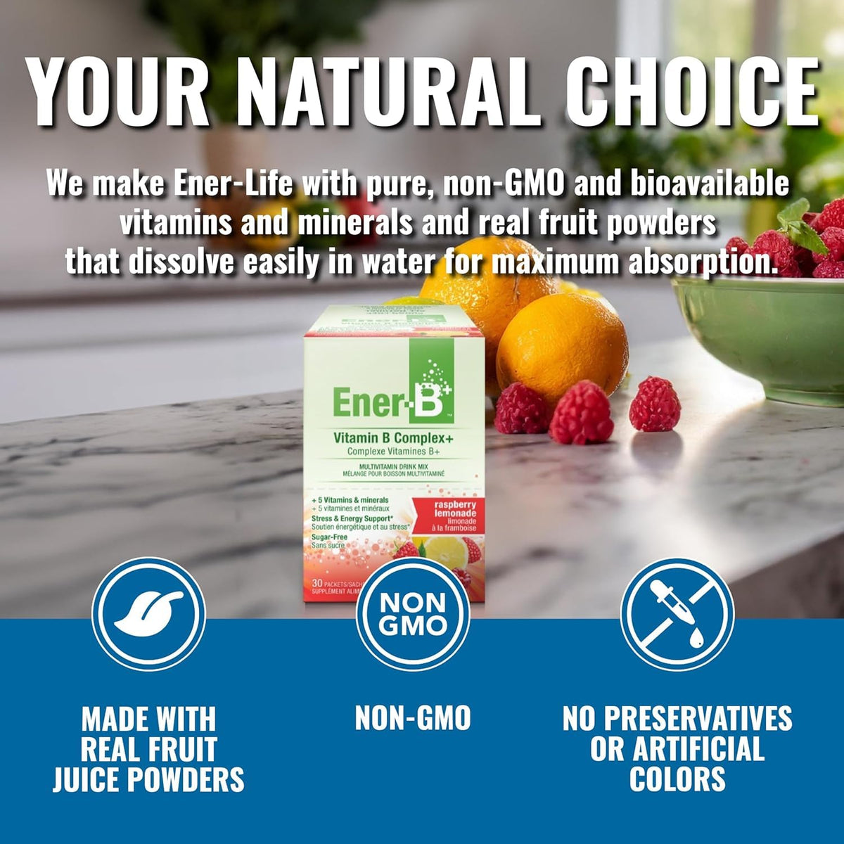 Ener-C Sugar Free Multivitamin Drink Mix Raspberry Lemonade packet open