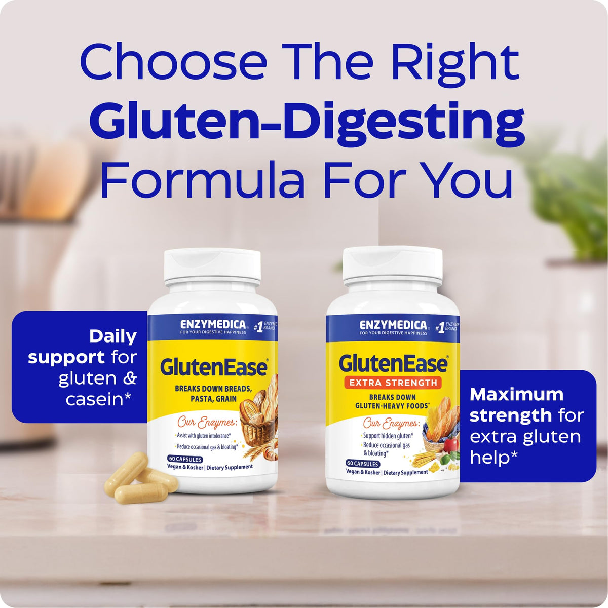 Enzymedica GlutenEase 120 Capsules with a meal