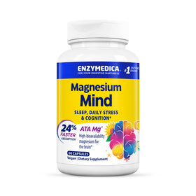 Enzymedica Magnesium Mind Supplement 60 Caps front view