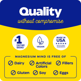 Enzymedica Magnesium Mind Supplement bottle with a measuring spoon