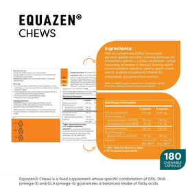 Equazen Eye Q Chews 180 Capsules bottle with cap open