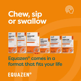 Equazen Eye Q Chews 180 Capsules displayed with other supplements