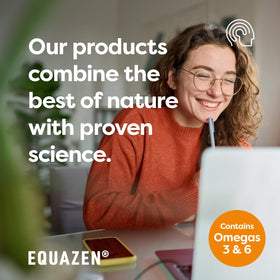 Equazen Eye Q Chews 180 Capsules on a kitchen counter