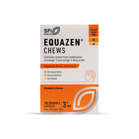 Equazen Eye Q Chews 180 Capsules strawberry flavour front view