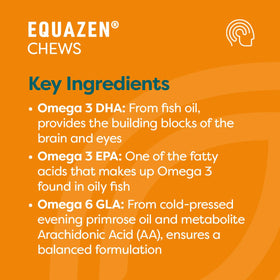 Equazen Eye Q Chews 180 Capsules with fresh strawberries