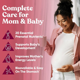 Eu Natural Glow Prenatal Vitamins packaging with ingredient details