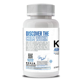 Evogen KSM-66 Ashwagandha 600mg capsules with measuring spoon