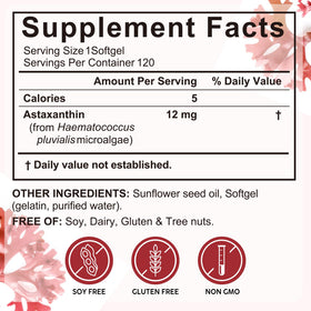 FANSHI Astaxanthin 120 Count bottle side view