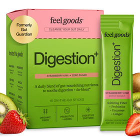 Feel Goods daily+ Strawberry Kiwi powder drink mix box front view