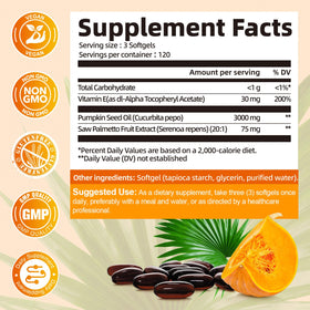 Femmetra Pumpkin Seed Oil Capsules bottle with label