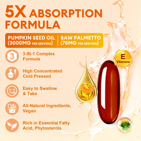 Femmetra Pumpkin Seed Oil Capsules softgels close-up