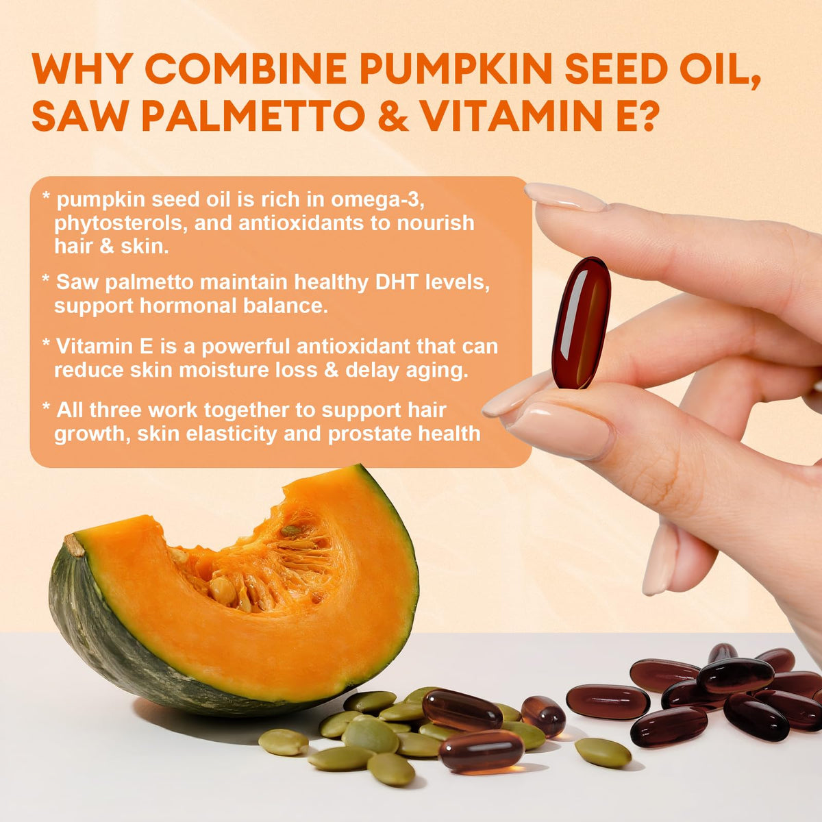 Femmetra Pumpkin Seed Oil Capsules with saw palmetto extract