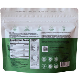 Fernes Matcha Colostrum Powder back view with ingredient list