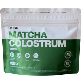 Fernes Matcha Colostrum Powder front view with packaging