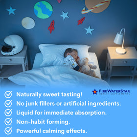 FIREWATERSTAR Sleepy Liquid Melatonin with magnesium and L-theanine