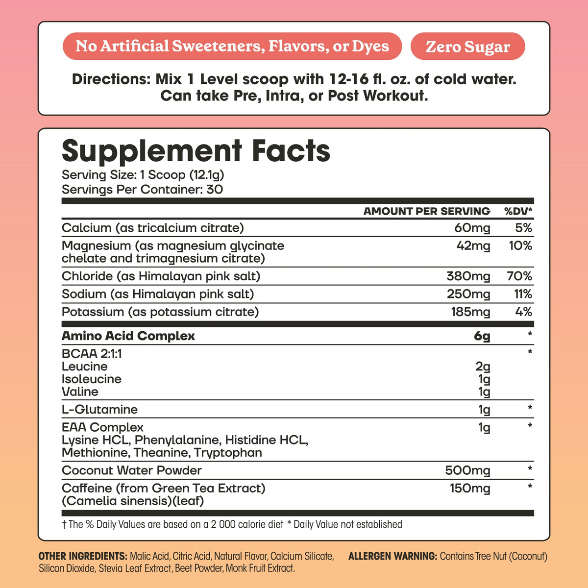 Fit & Lean Amino Hydration Plus Energy side view with scoop